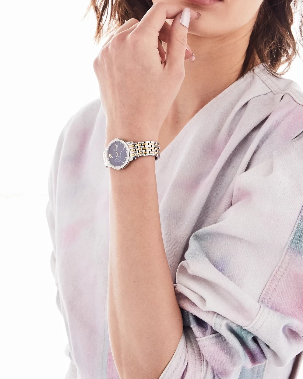 Ariel Diamond Blue Dial Stainless Steel Bracelet EX1499-50W | CITIZEN